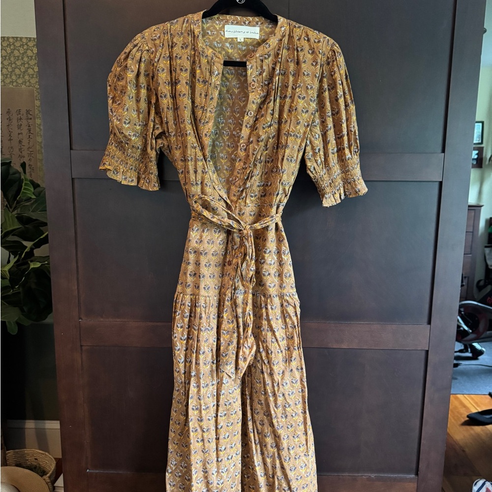 Daughters of India Floral Maxi Dress (brown/tan)